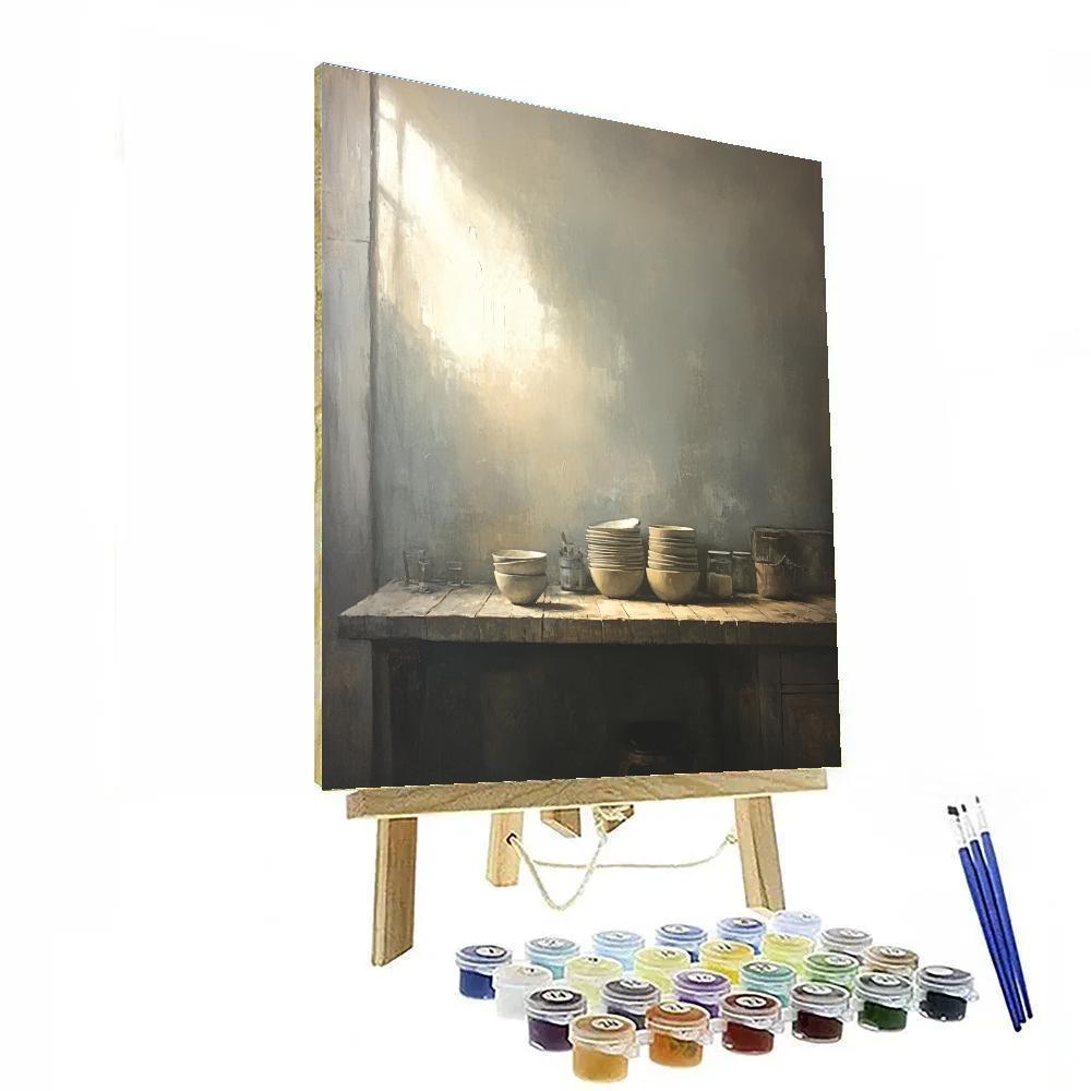 Diego Velázquez Inspired Silent Kitchen Atmosphere paint by color