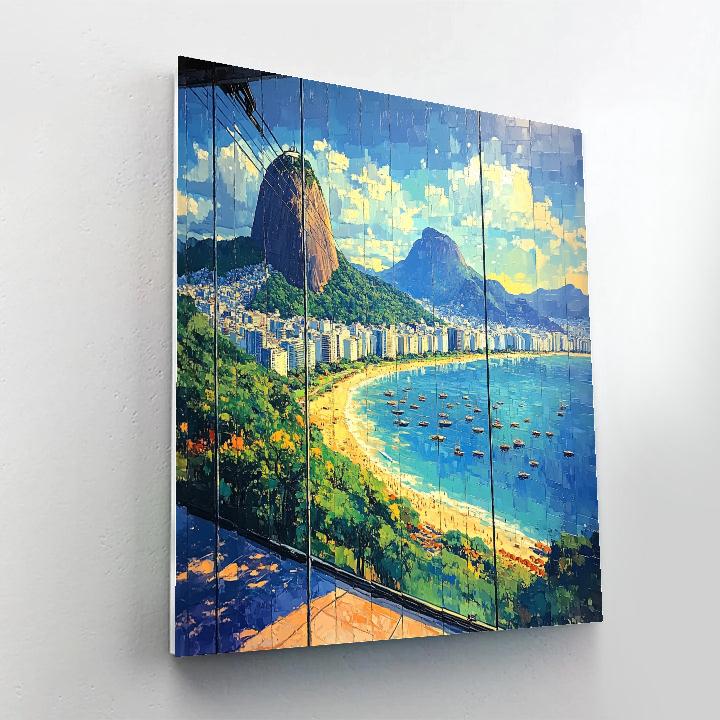 Sugarloaf Mountain Cable Car View Rio De Janeiro Brazil DIY paint by numbers