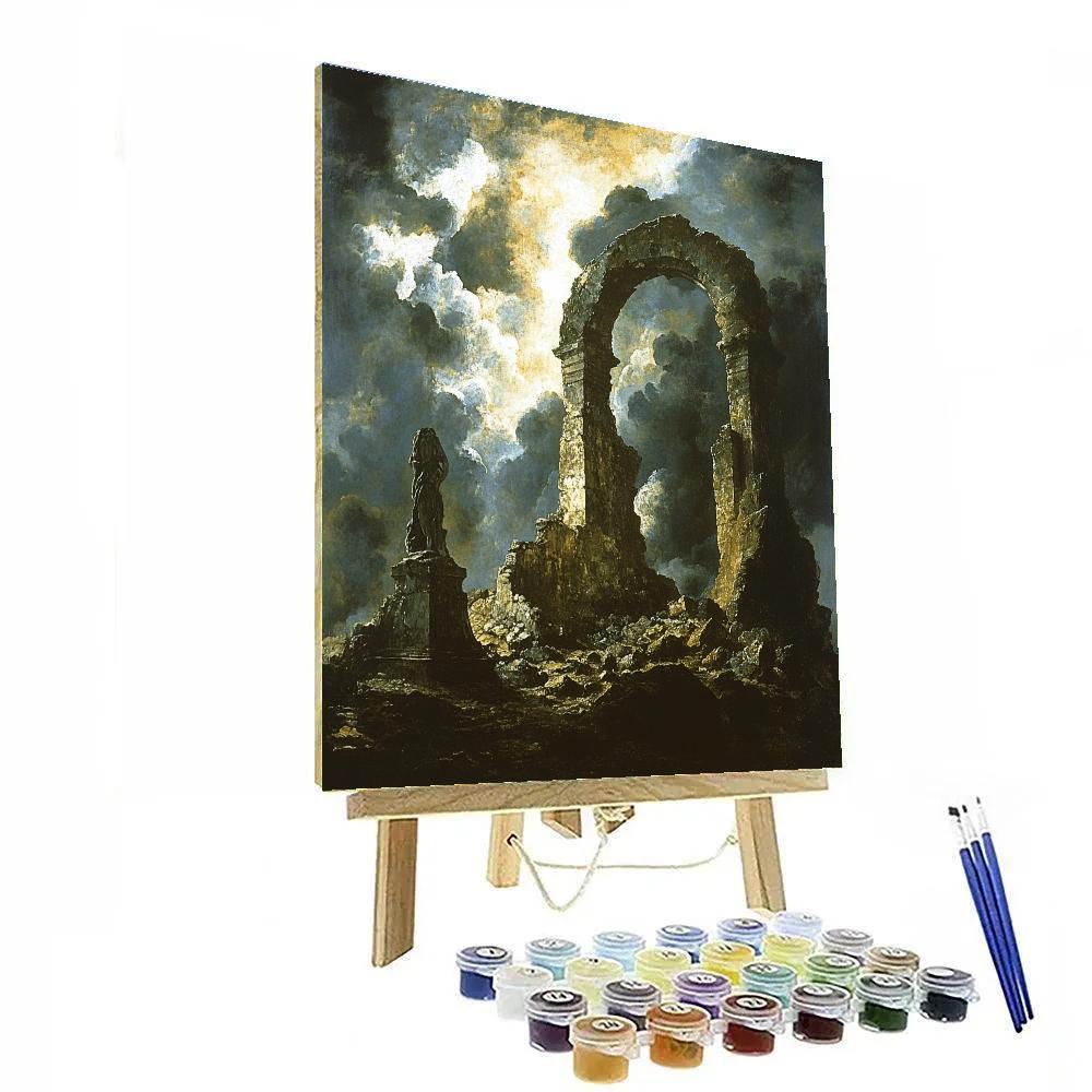 Goya Inspired Storm Over Ancient Ruins Paint by numbers kits