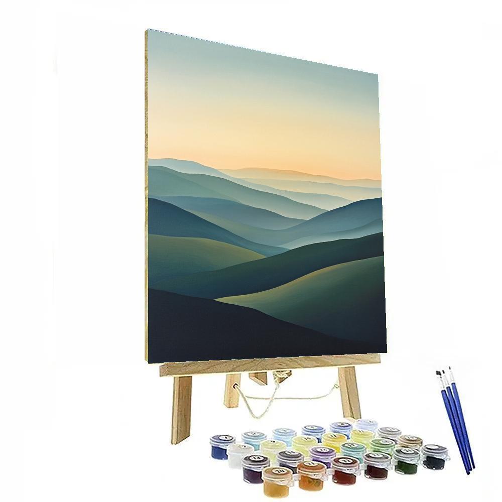 Claude Monet Inspired Dawn Mist Over Distant Hills Painting by numbers kit