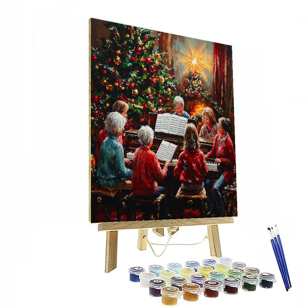 Christmas Choir In The Living Room paint by color