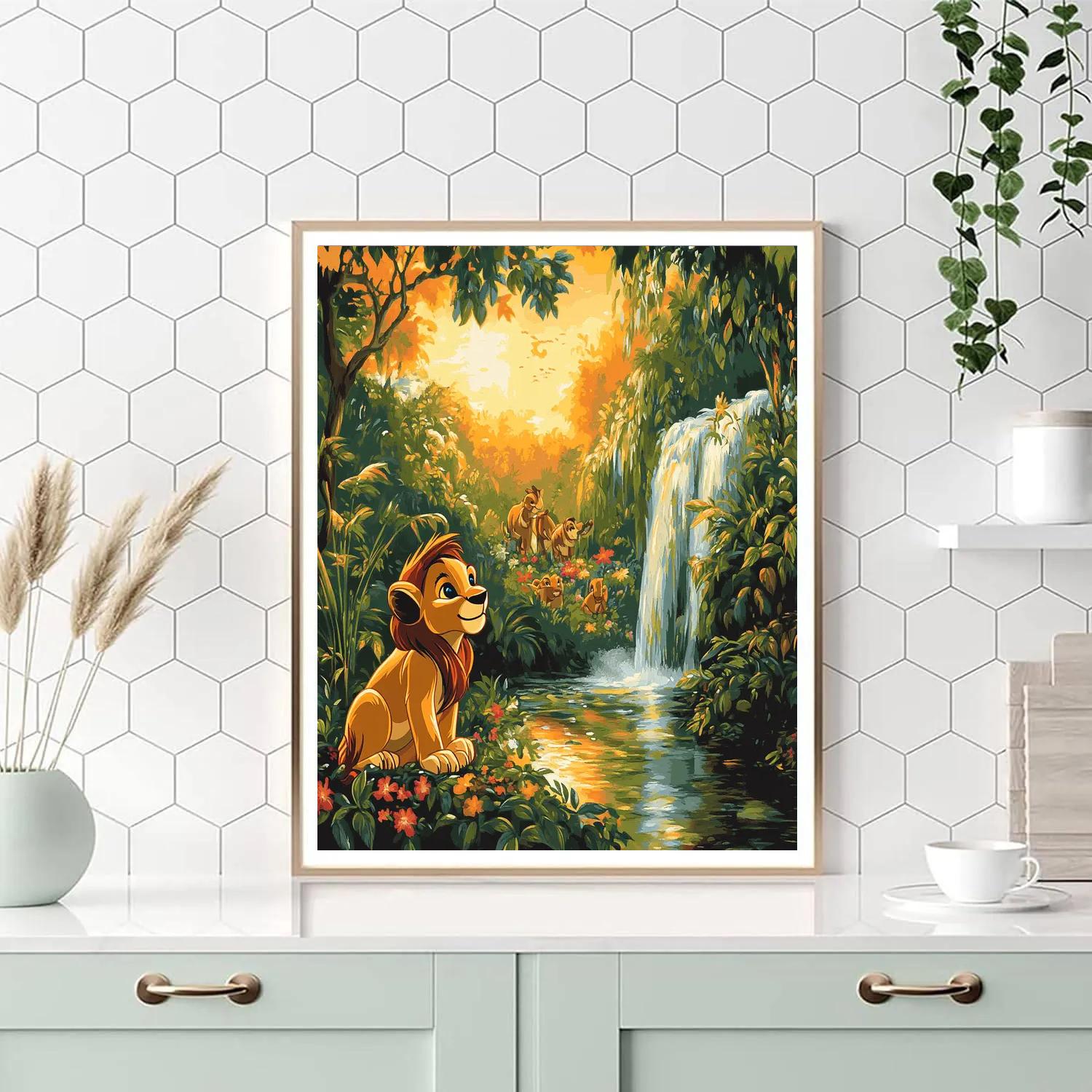 Simba Jungle Discovery Disney Inspired Numbered painting kits