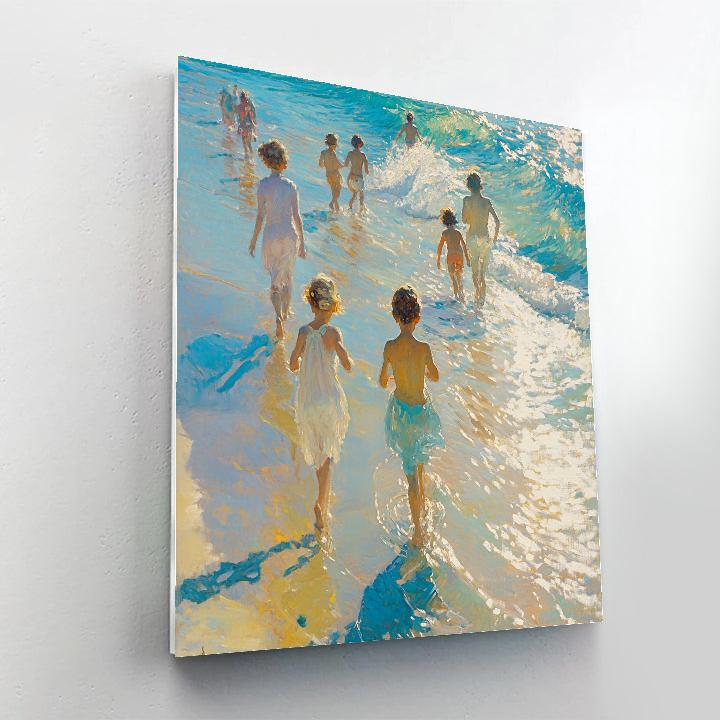 Sorolla Inspired Sunlit Beach Waves Numbered painting kits