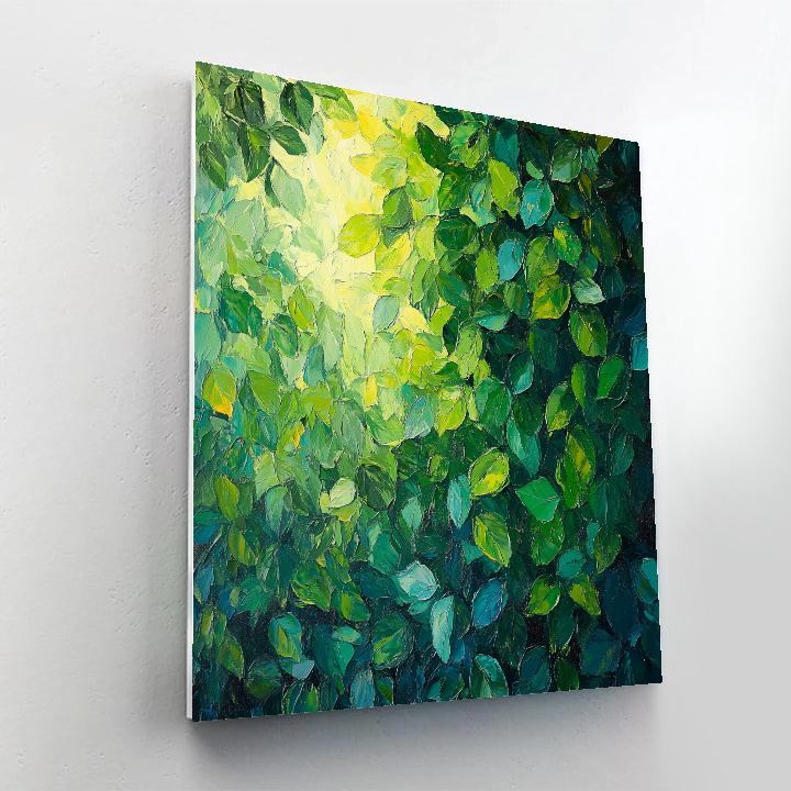 Claude Monet Inspired Summer Shadows On Garden Wall Of Foliage DIY paint by numbers