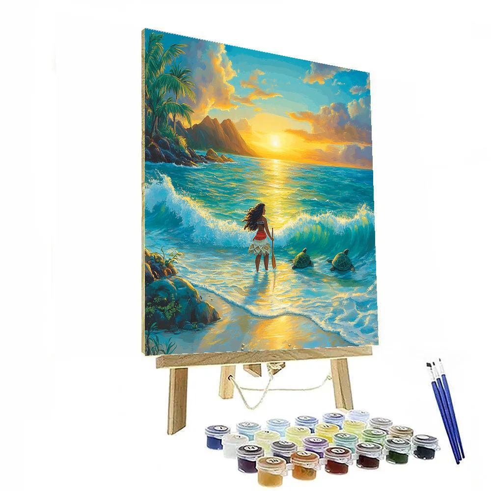 Moana Coastal Quest Disney Inspired Number painting