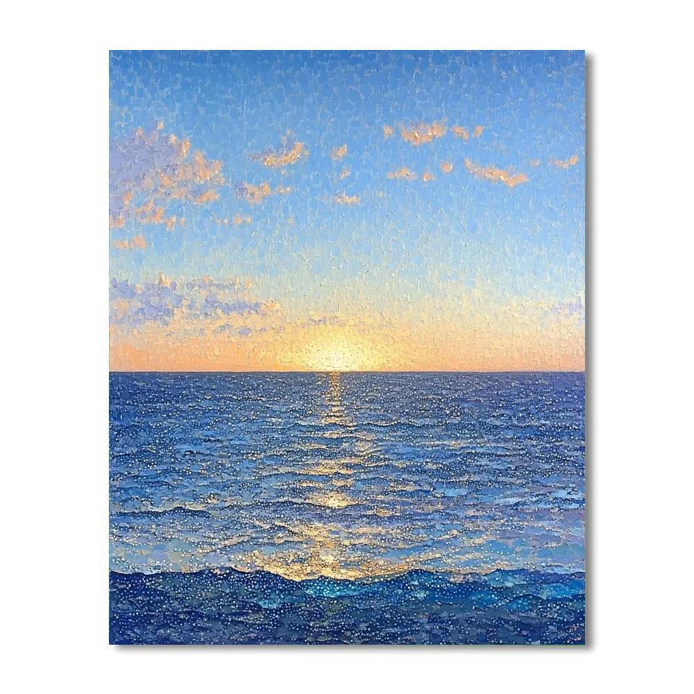 Georges Seurat Inspired Tidal Light Horizon DIY paint by numbers