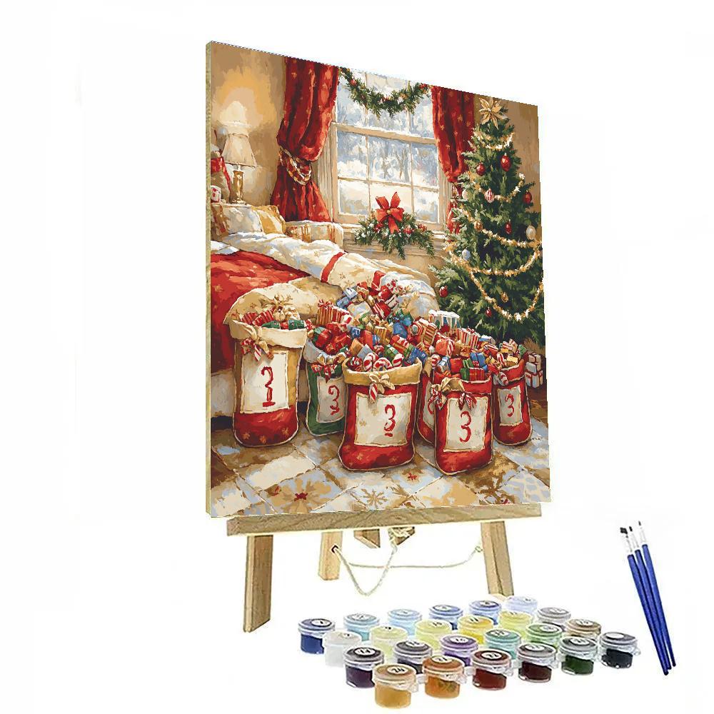 Bedroom Stocking Surprise Painting by numbers kit
