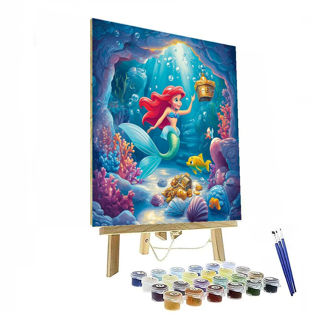 Ariel Treasure Grotto Disney Inspired Number painting