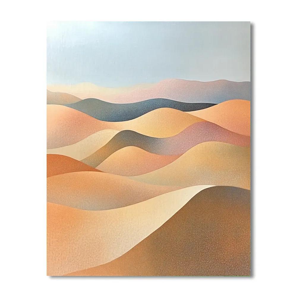 Georges Seurat Inspired Chromatic Desert Mirage DIY paint by numbers