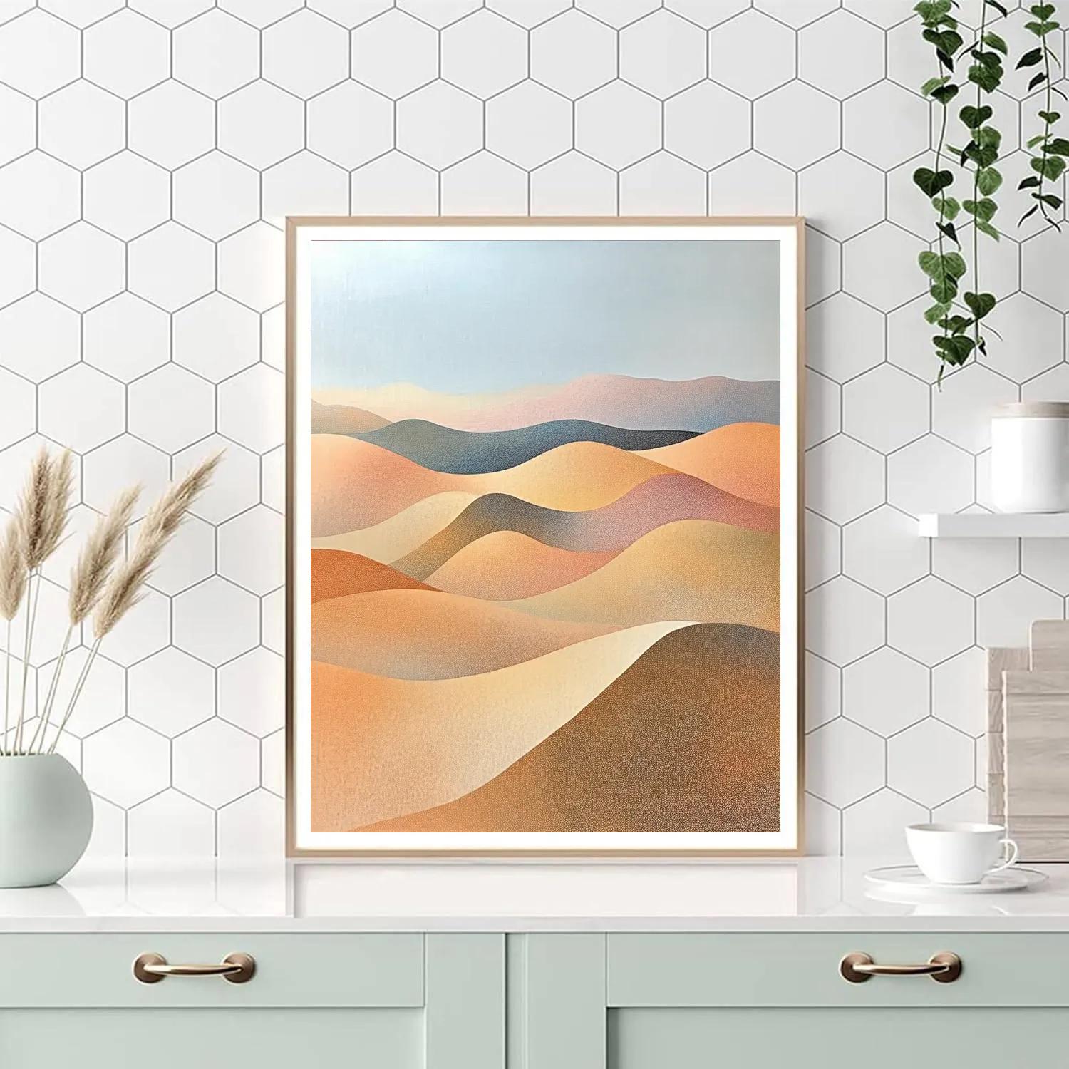 Georges Seurat Inspired Chromatic Desert Mirage DIY paint by numbers