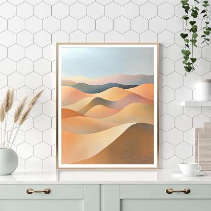 Georges Seurat Inspired Chromatic Desert Mirage DIY paint by numbers