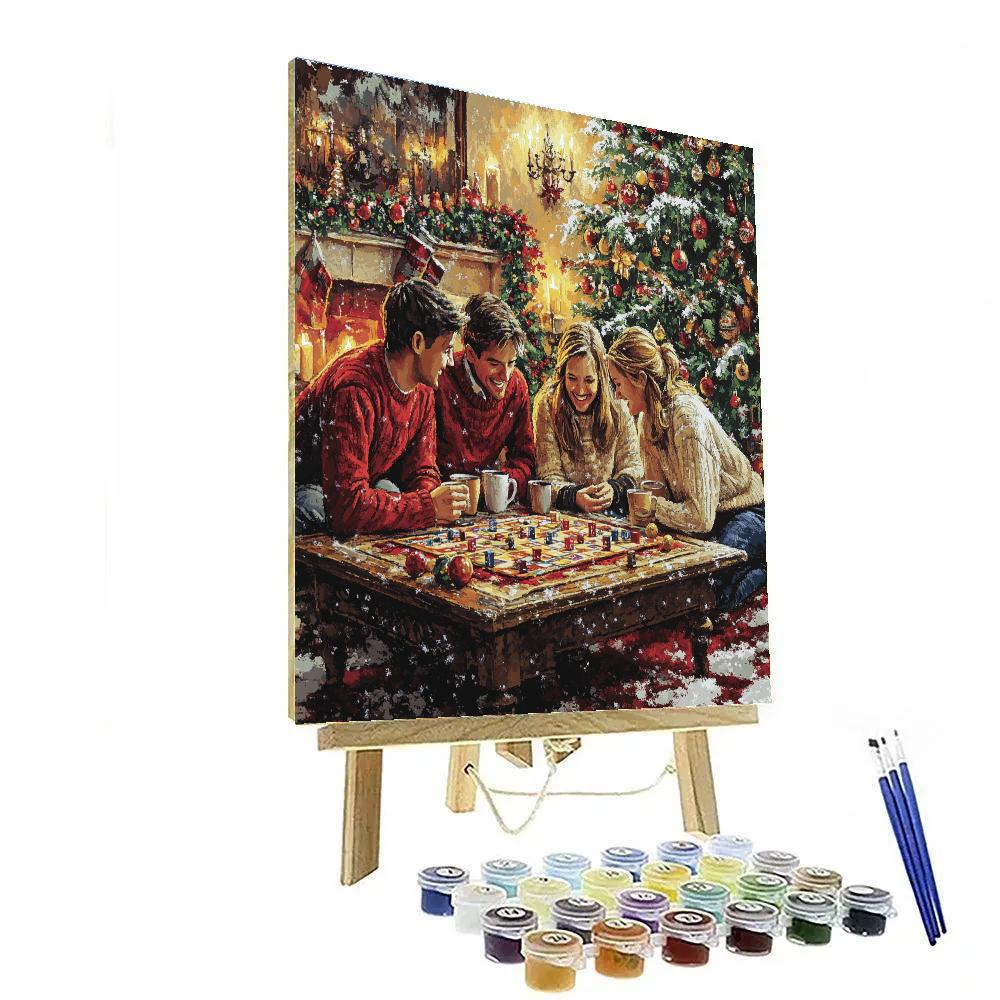 Holiday Game Night Glow Painting by numbers kit