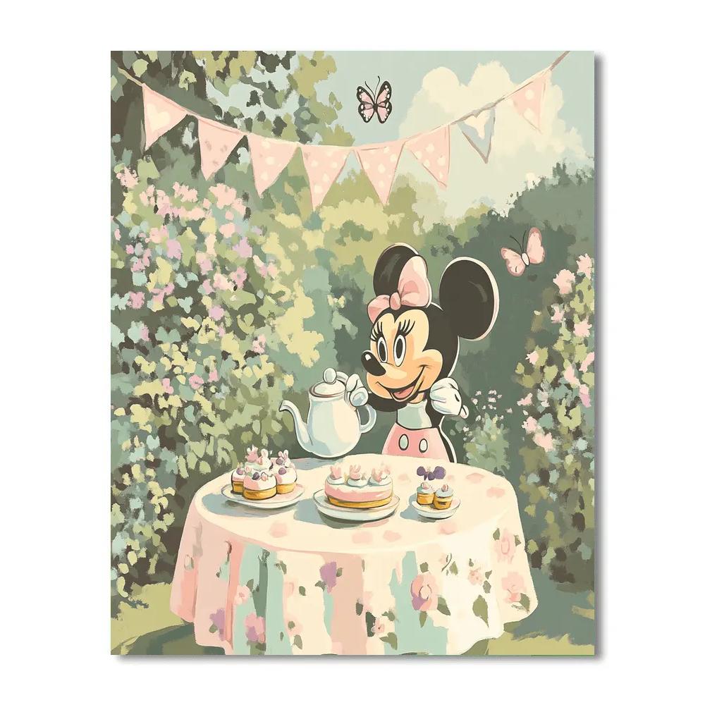 Minnie Mouse Tea Party Disney Inspired Paint by numbers art