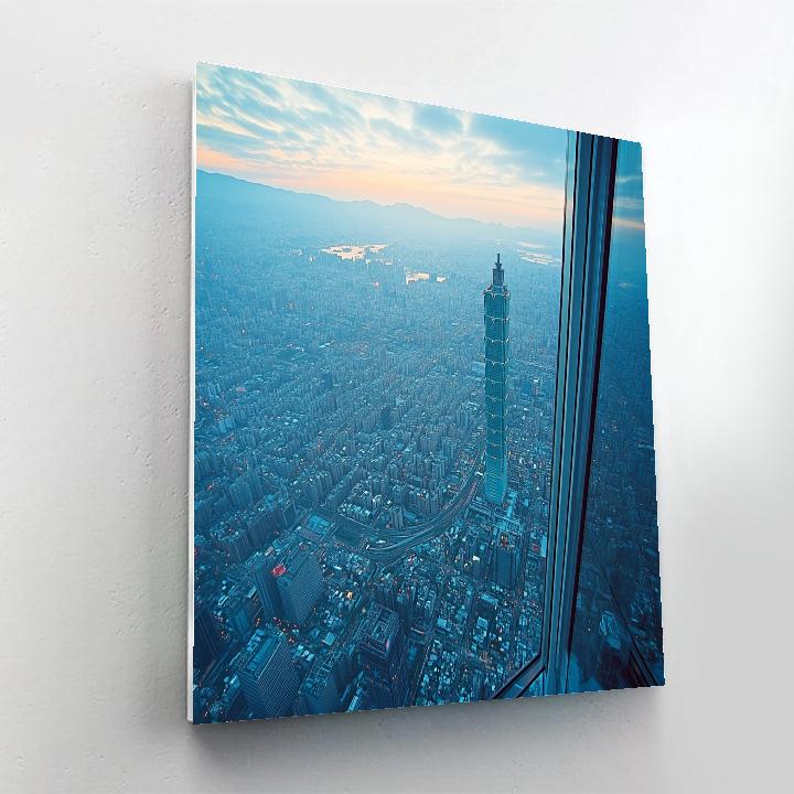 Taipei 101 Observation Deck City View Taipei Taiwan Painting by numbers kit