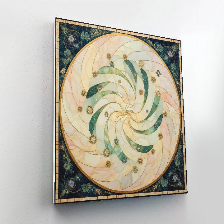 Alphonse Mucha Inspired Celestial Blossom Symphony Numbered painting kits