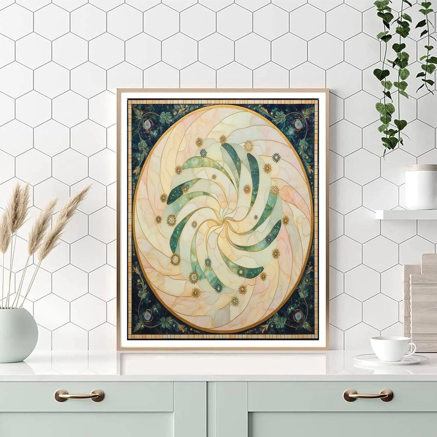 Alphonse Mucha Inspired Celestial Blossom Symphony Numbered painting kits