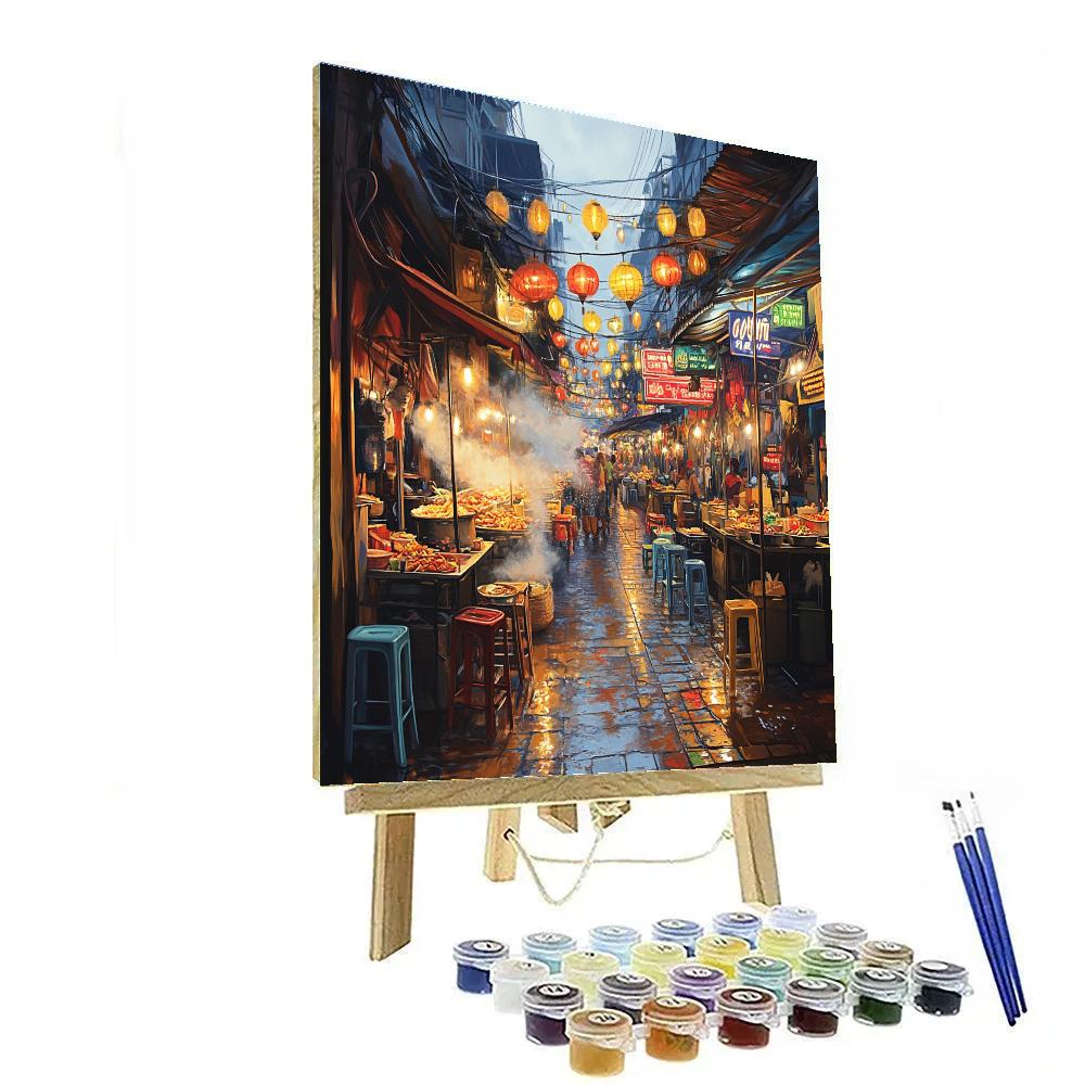 Night Market Alley Bangkok Thailand Number painting