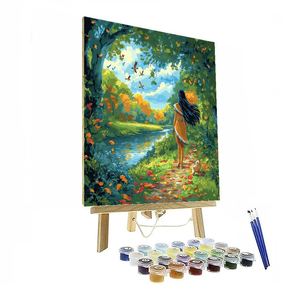 Pocahontas Forest Path Disney Inspired Painting by numbers kit