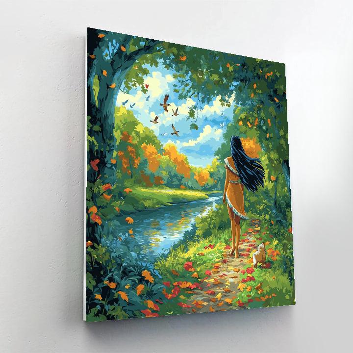 Pocahontas Forest Path Disney Inspired Painting by numbers kit