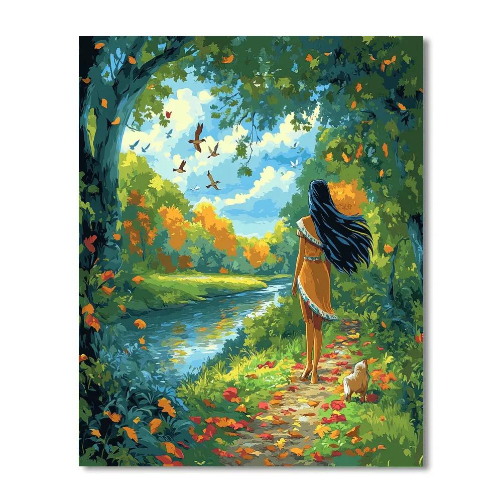 Pocahontas Forest Path Disney Inspired Painting by numbers kit