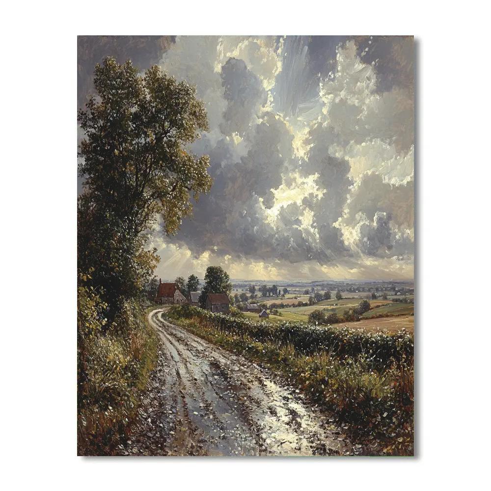 Constable Inspired Countryside After Rain Painting by numbers kit