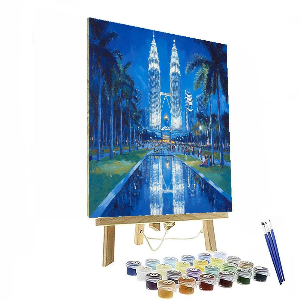 Kuala Lumpur Petronas Towers Park View Kuala Lumpur Malaysia Number painting