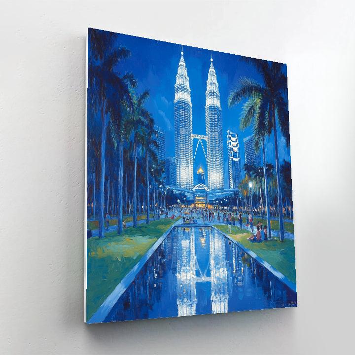 Kuala Lumpur Petronas Towers Park View Kuala Lumpur Malaysia Number painting