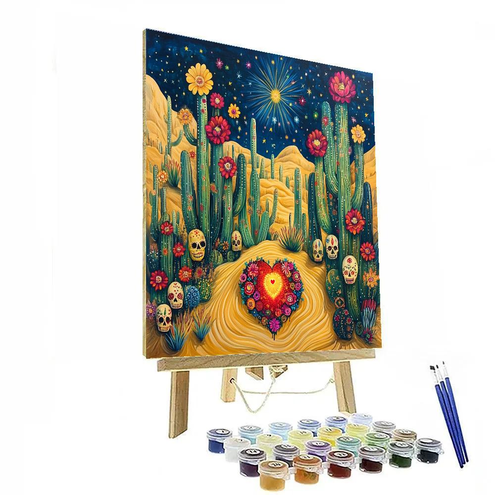 Frida Kahlo Inspired Desert Heart Of Prickly Dreams paint by numbers