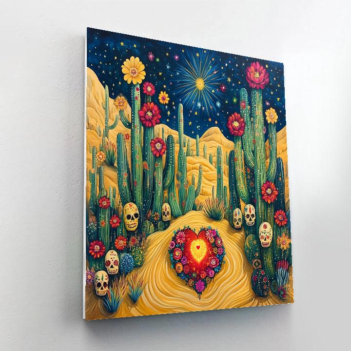Frida Kahlo Inspired Desert Heart Of Prickly Dreams paint by numbers