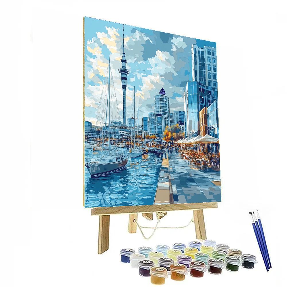 Harborfront Promenade Auckland New Zealand paint by color