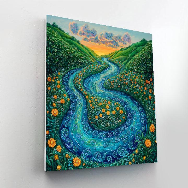 Frida Kahlo Inspired River Of Healing Serpents Paint by numbers kits