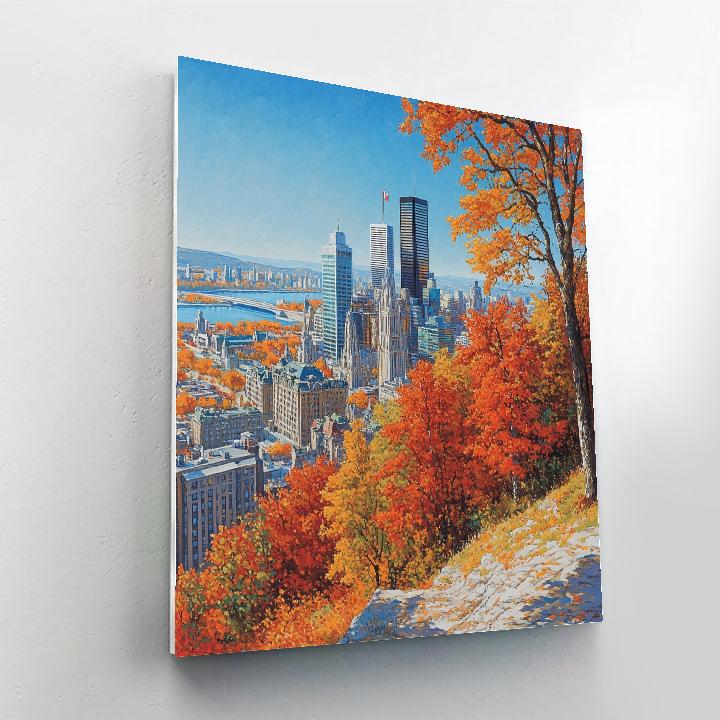 Downtown Skyline From Mount Royal Montreal Canada Paint by numbers kits