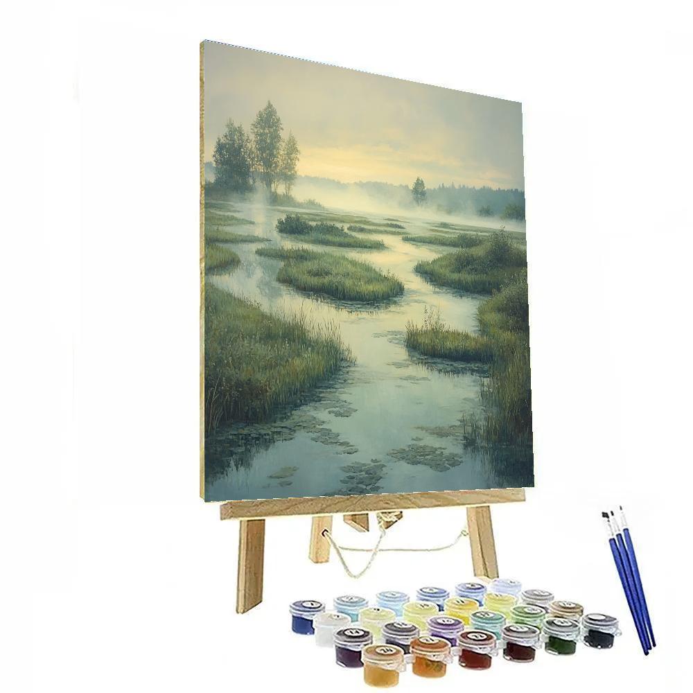 Claude Monet Inspired Morning Haze Over Water Meadow painting number kit