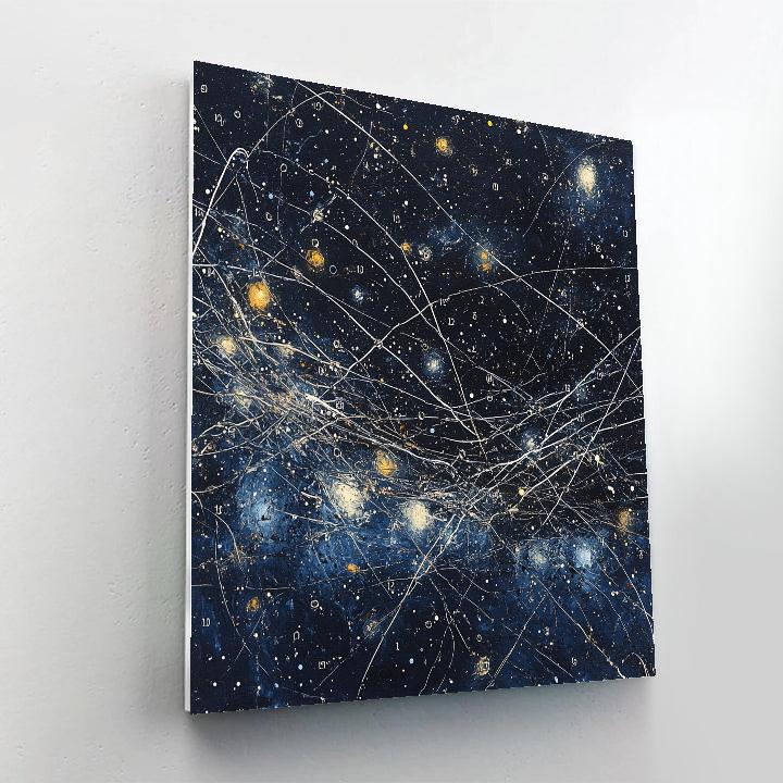 Jackson Pollock Inspired Nocturne Web Of Starlit Lines DIY paint by numbers