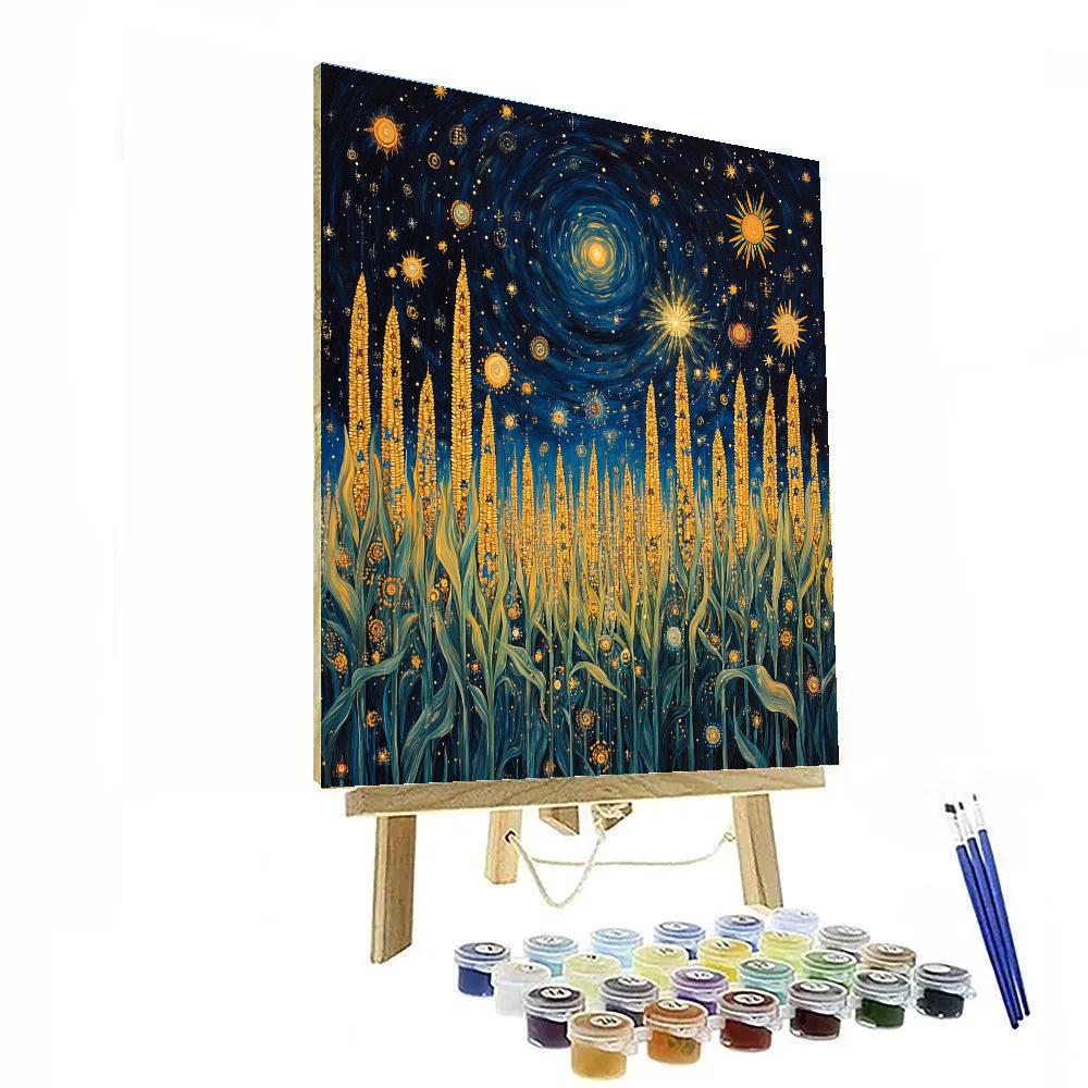 Frida Kahlo Inspired Cosmic Milpa Of Stars paint by number