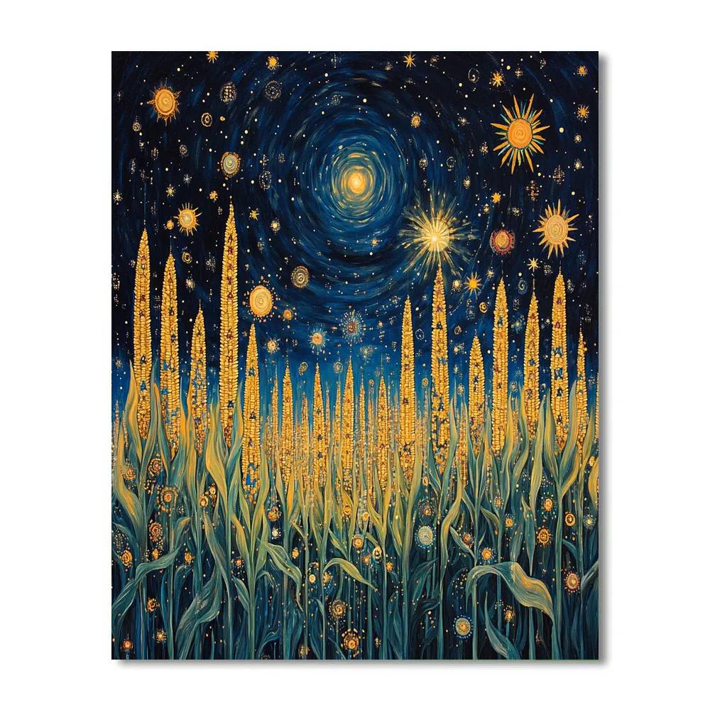 Frida Kahlo Inspired Cosmic Milpa Of Stars paint by number