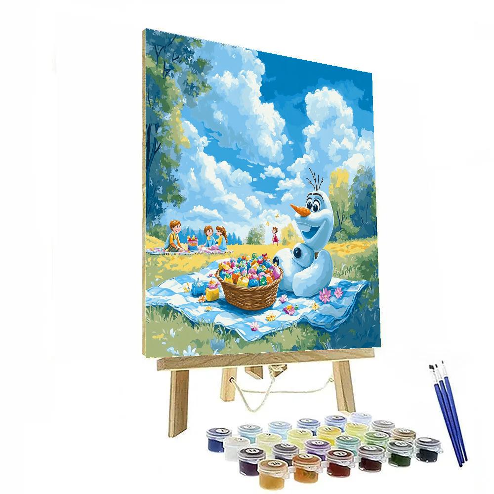 Olaf Sunny Picnic Disney Inspired Paint by numbers kits