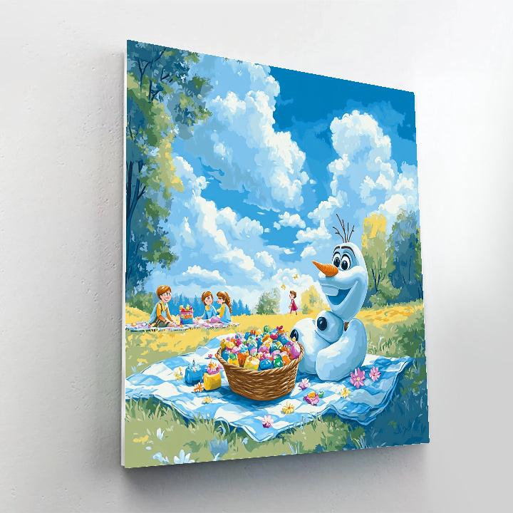 Olaf Sunny Picnic Disney Inspired Paint by numbers kits