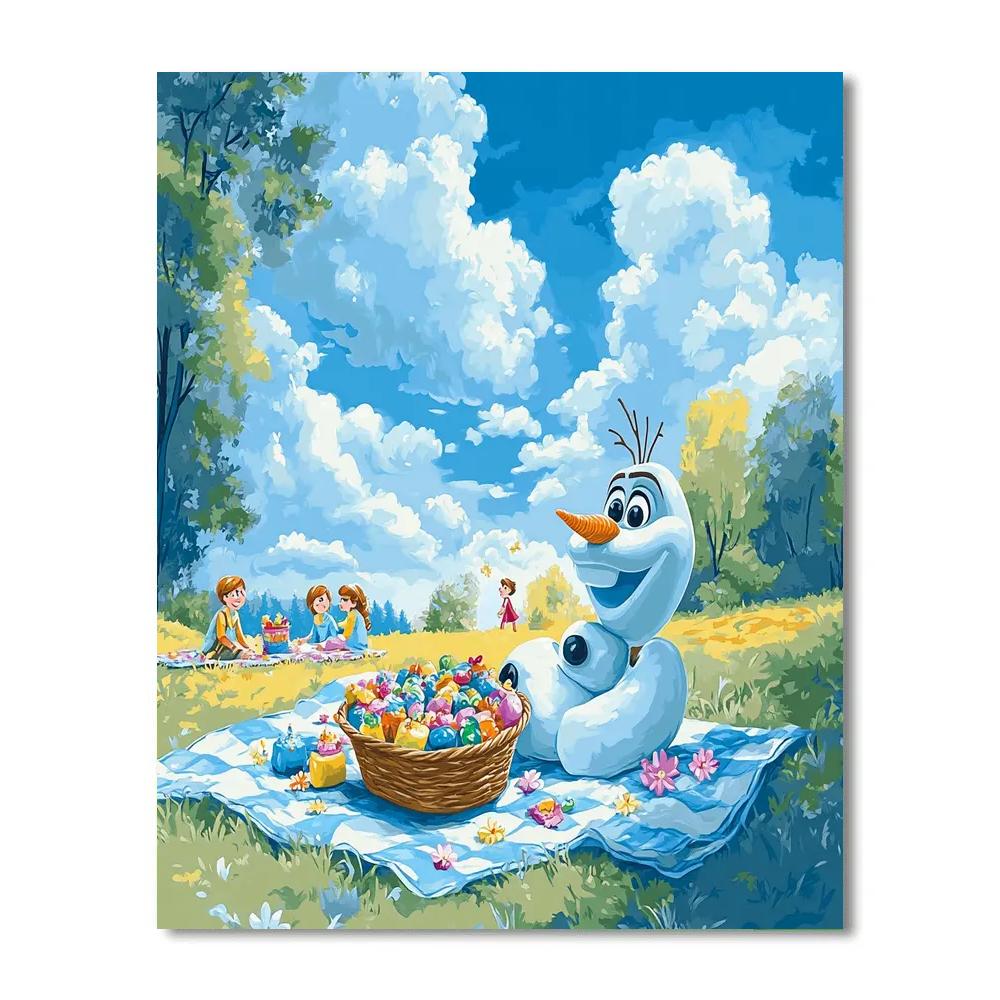 Olaf Sunny Picnic Disney Inspired Paint by numbers kits