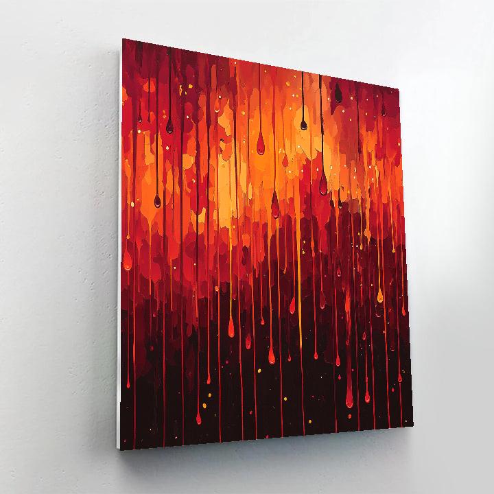 Jackson Pollock Inspired Volcanic Ember Field Paint by numbers art