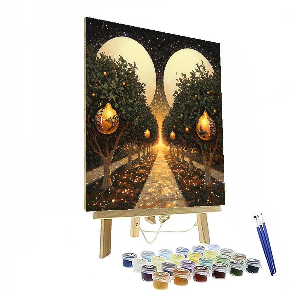 Frida Kahlo Inspired Orchard Of Twin Moons Numbered painting kits
