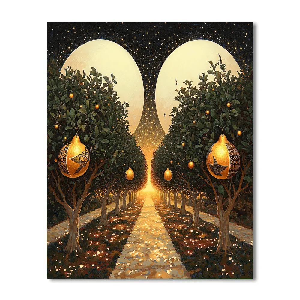 Frida Kahlo Inspired Orchard Of Twin Moons Numbered painting kits