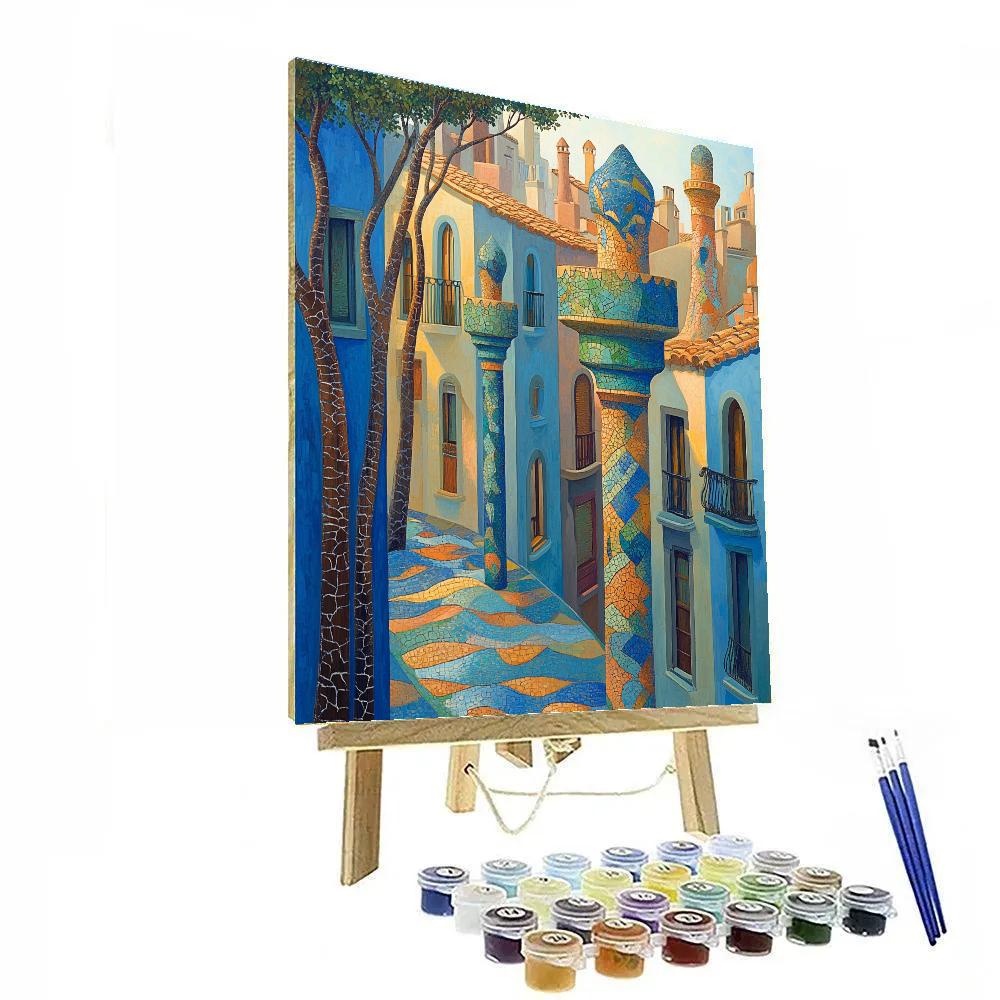 Gaudi Inspired Organic City Street Numbered painting kits