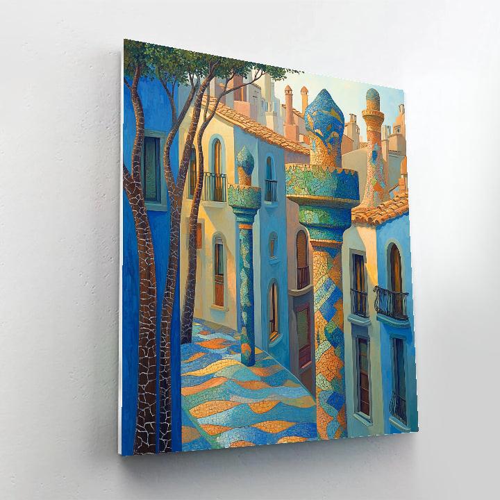 Gaudi Inspired Organic City Street Numbered painting kits