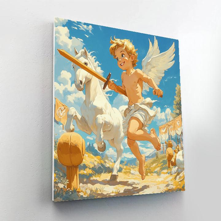 Hercules Hero Training Disney Inspired painting number kit