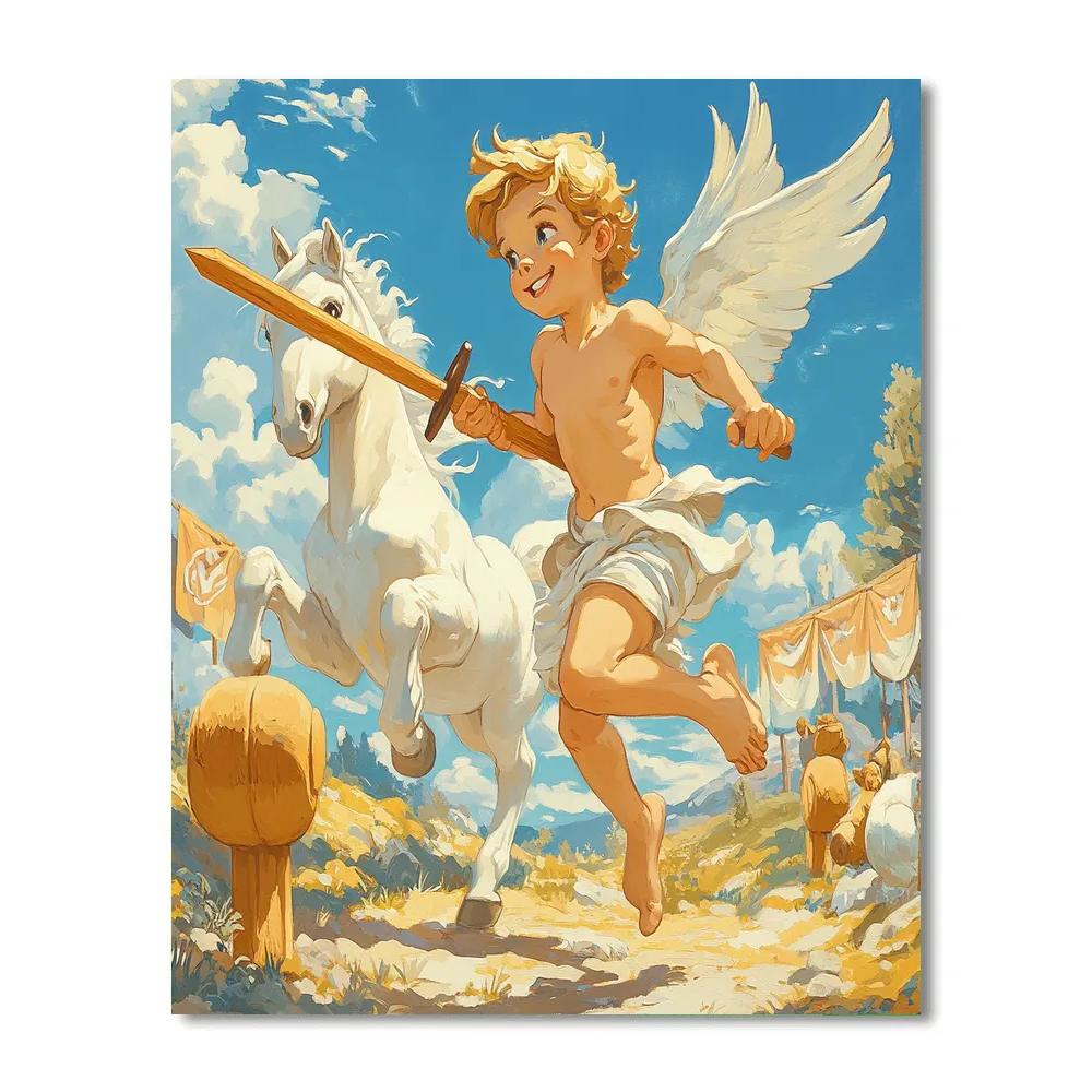 Hercules Hero Training Disney Inspired painting number kit