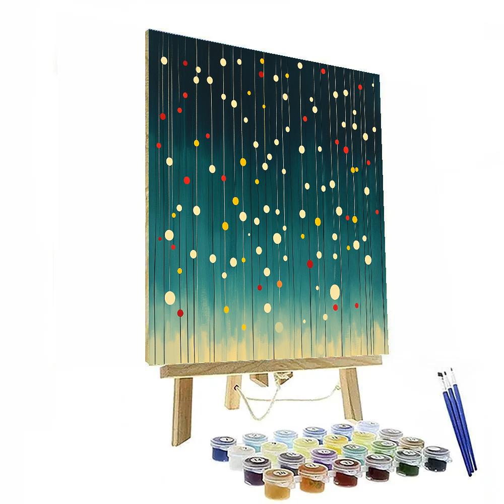 Yayoi Kusama Inspired Infinite Rainfield paint by number