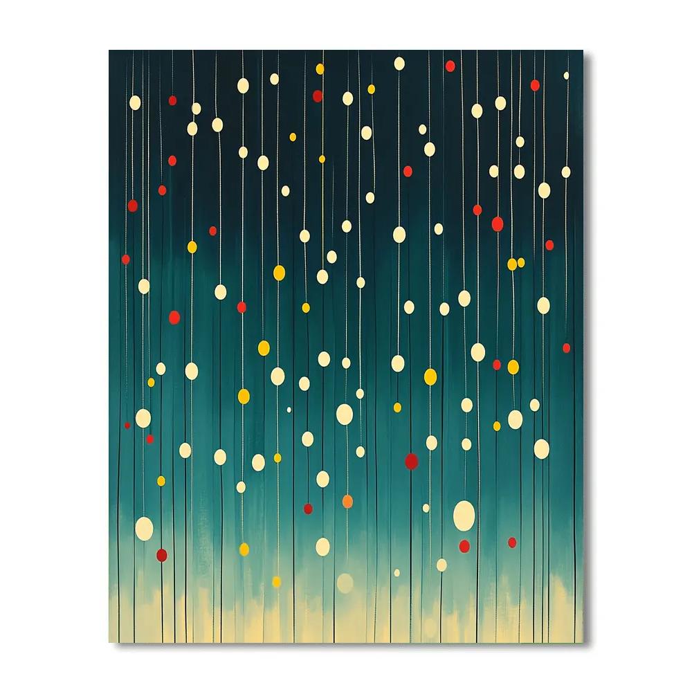 Yayoi Kusama Inspired Infinite Rainfield paint by number