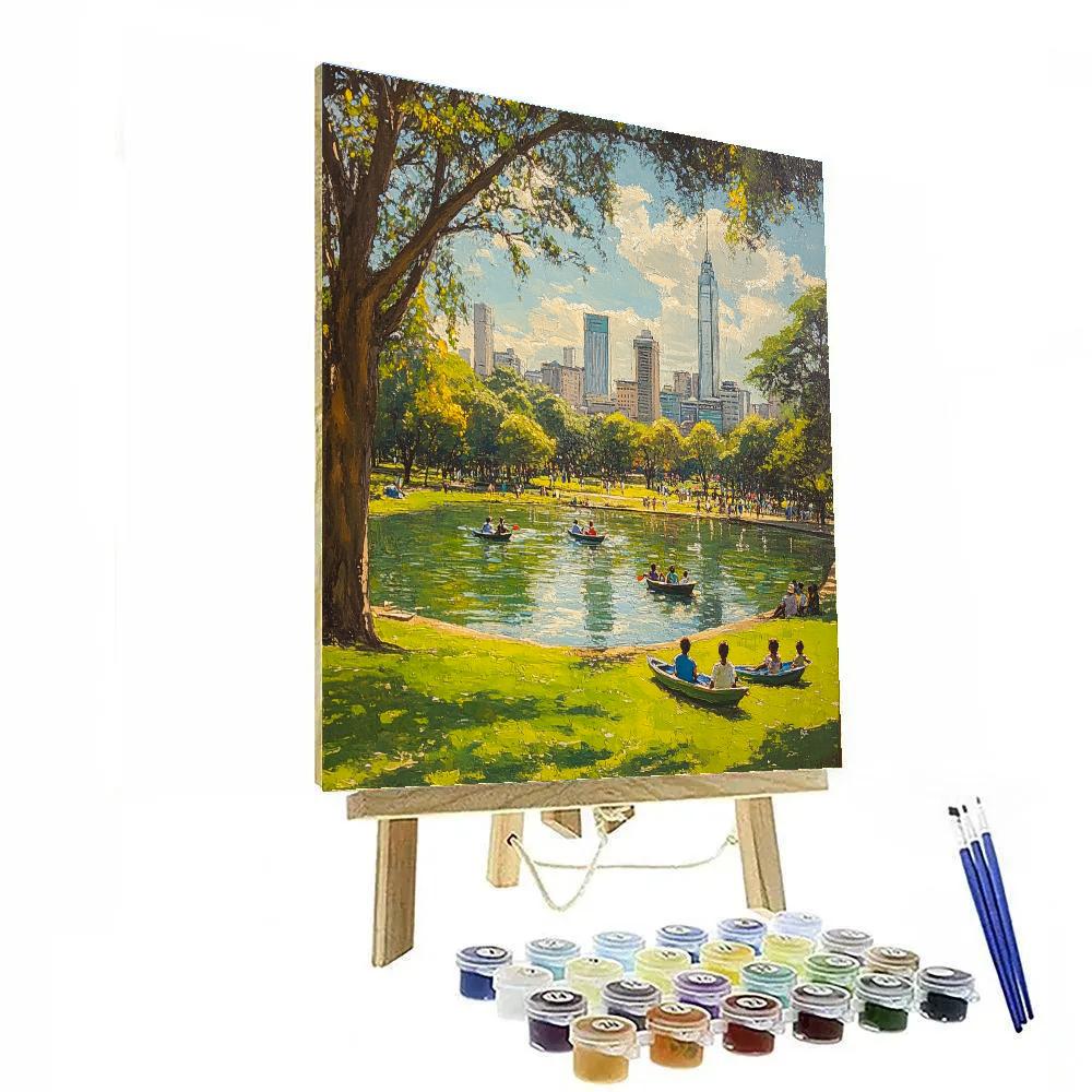 Nairobi Skyline From Uhuru Park Nairobi Kenya painting number kit