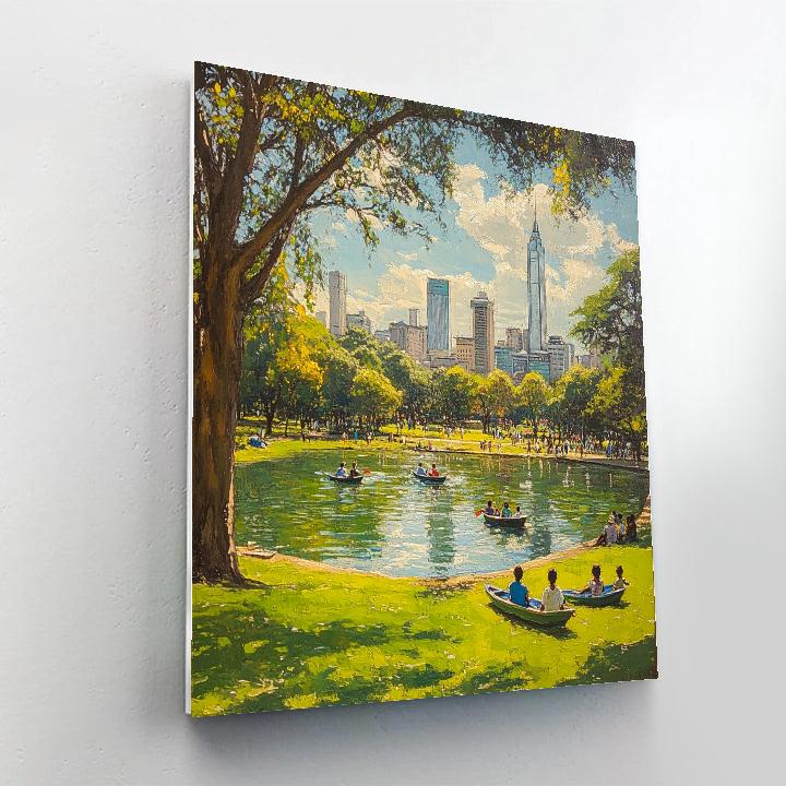 Nairobi Skyline From Uhuru Park Nairobi Kenya painting number kit